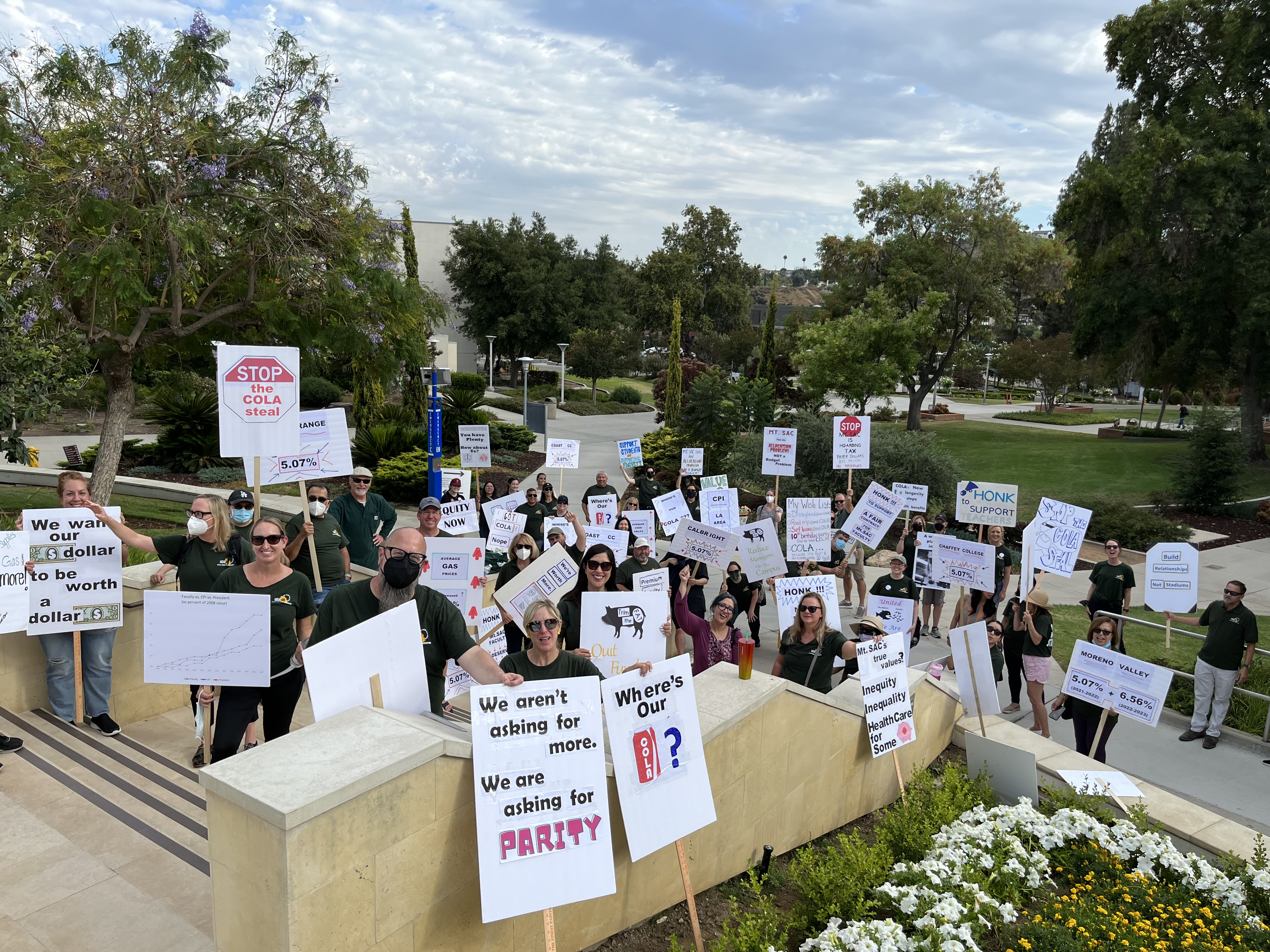 Faculty rally for fair settlement at the June 22 Board of Trustees Meeting